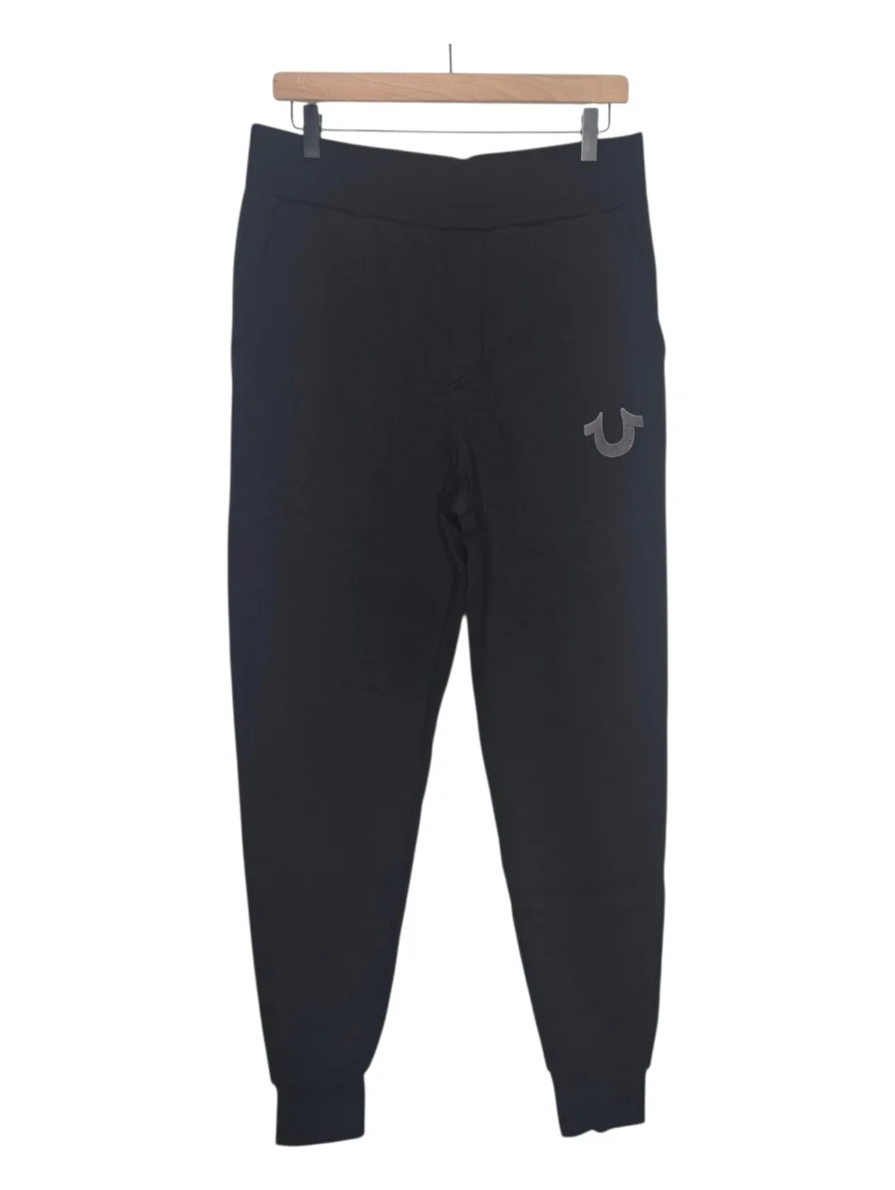 True Religion Mens Black Logo Core Jogger Sweatpants Size Small